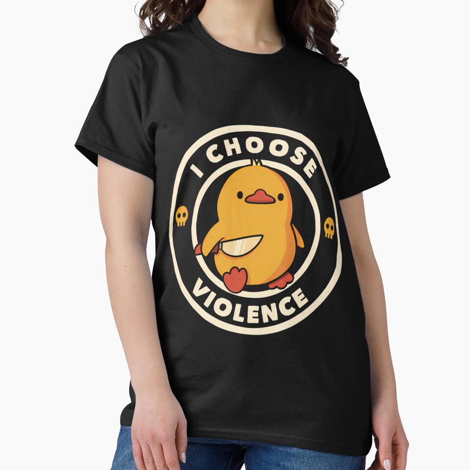 I Choose Violence Funny Duck By Tobe Fonseca by judych0b