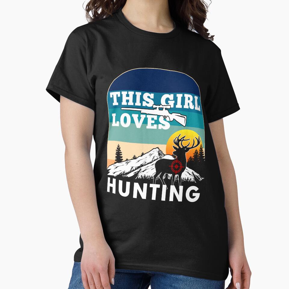 Fun hunting shirt for girls.  This Girl Loves Hunting! by Deano's Designs