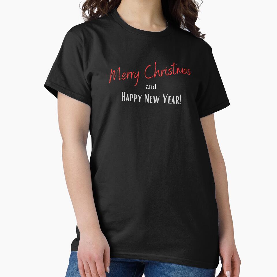 Merry Christmas and Happy New Year Typography Design - Festive Holiday Greeting Art by Gayan-Art