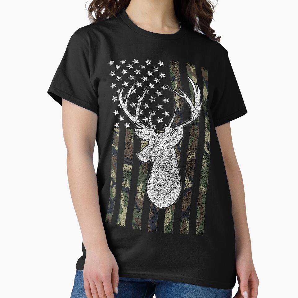 Deer Hunting American Camouflage USA Flag by JamesRushforth