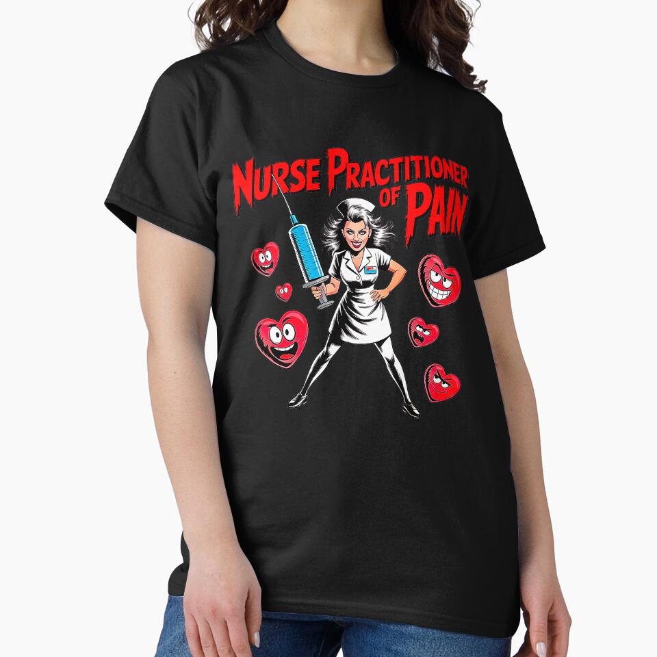 Nurse Practitioner Of Pain Retro Horror Design by Amanda's Factory
