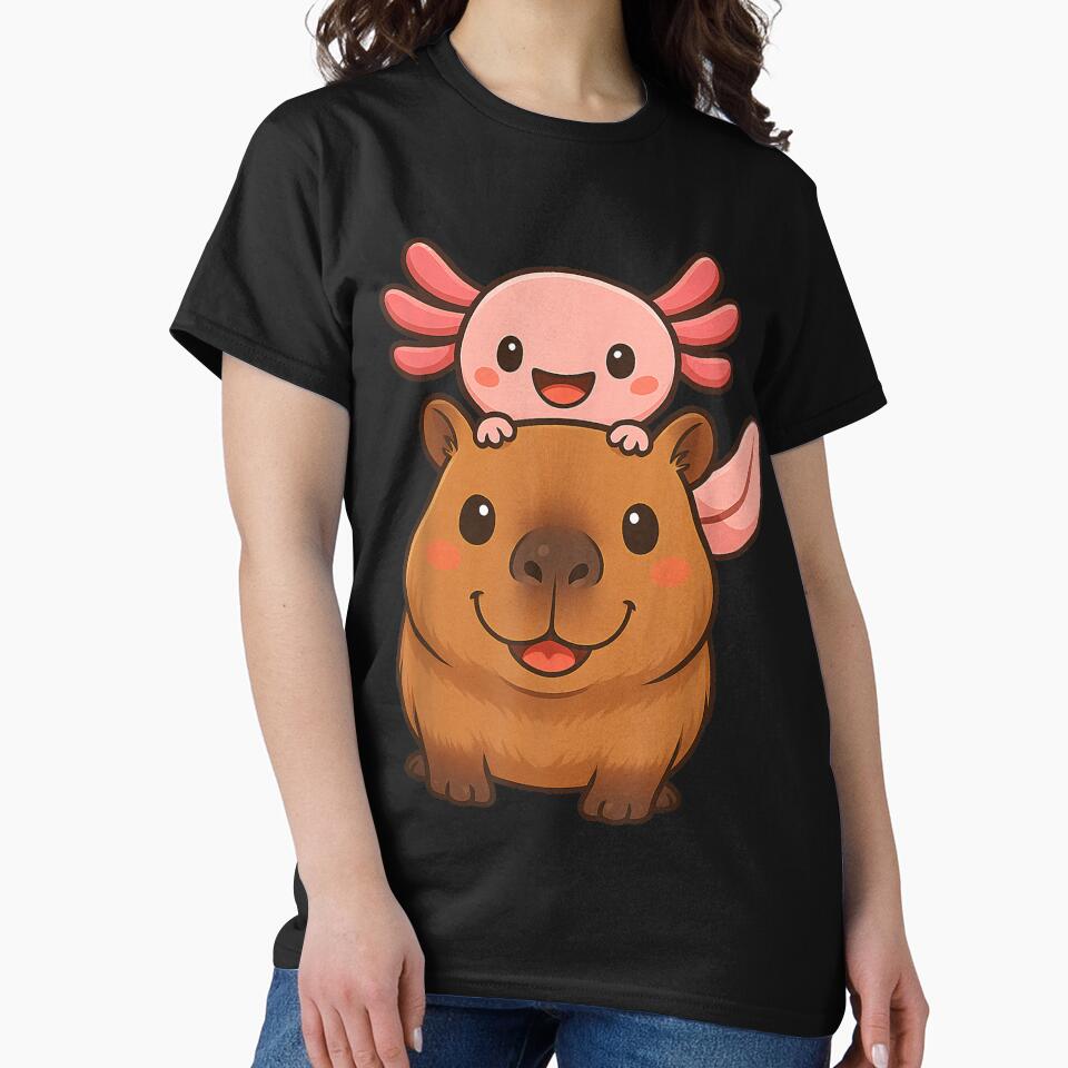 Capybara Axolotl Kawaii Animal Lover Zoo Day Art for Men Women Kids , Capybara Gift Lover by DZIRI NAJAT