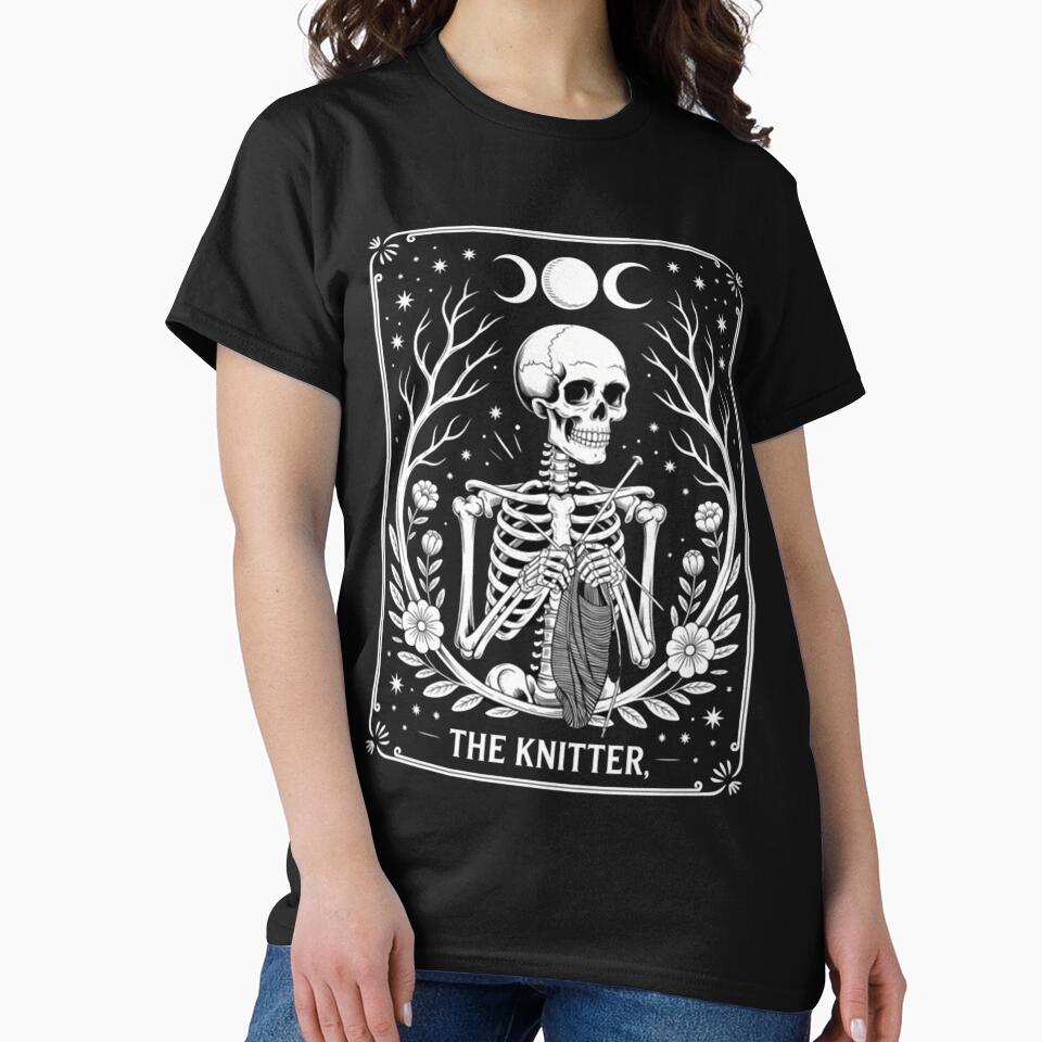 Tarot Card Skeleton Knitting Knitter Funny by saresublete