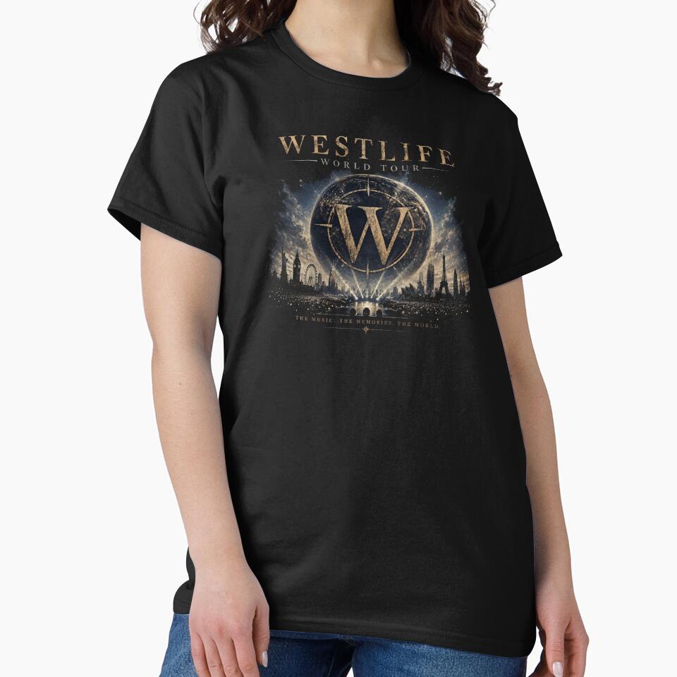 Westlife World Tour Vintage Concert Graphic T-Shirt Design | Retro Music Fan Art by Dimu Co.