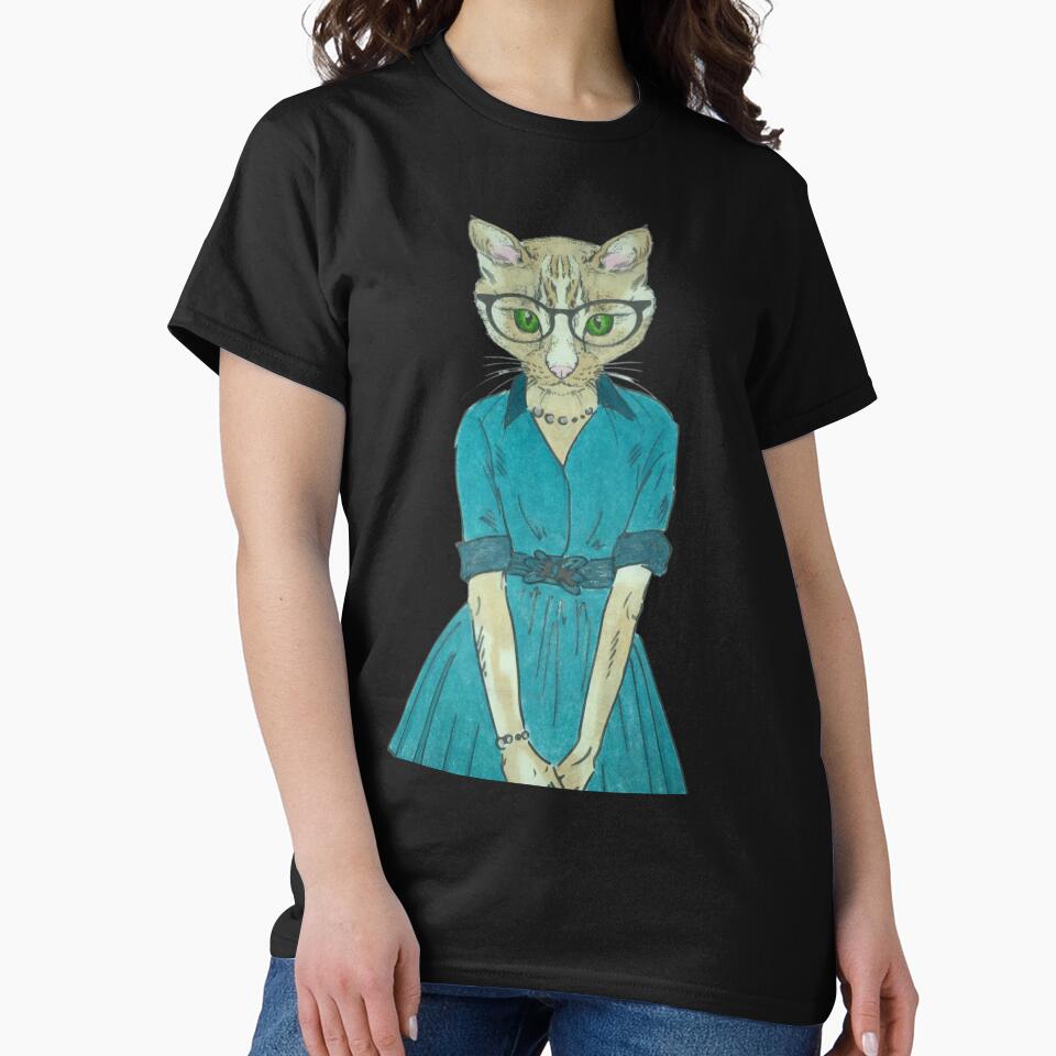 Hipster Calico Cat by tees-n-treats
