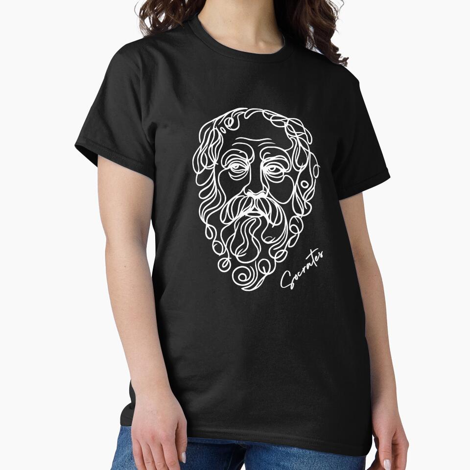 Minimalist Socrates (dark mode with name) by serendipitouspicks