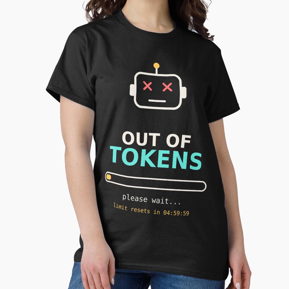 Out of Tokens Funny AI Robot Meme by AImemeLab