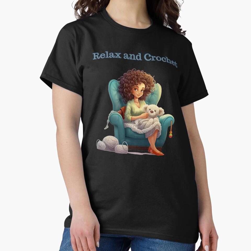 Relax and Crochet Amigurumi Funny T-Shirt, Knitting Yarn Gifts by ColorBara