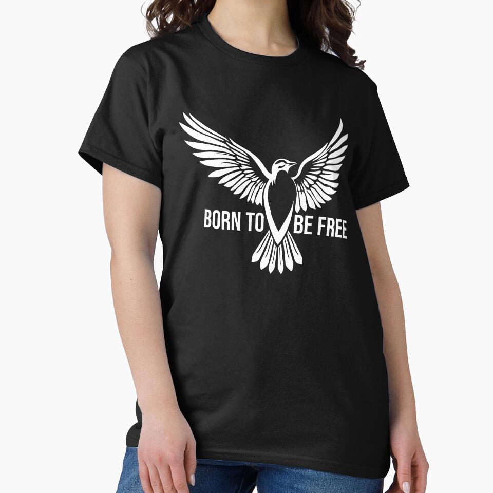Born To Be Free-white version by FogaradaDesign Unisex