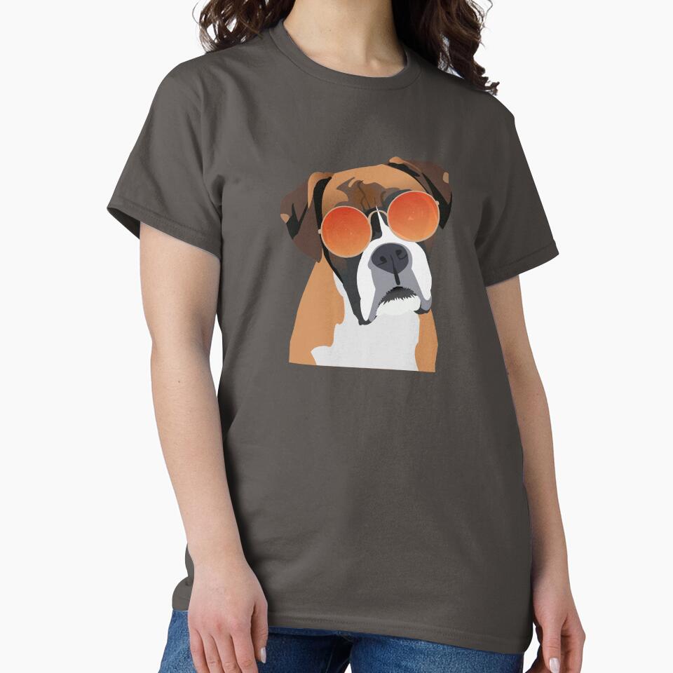 Boxer Dog wearing Sunburst Sunglasses by KCPetPortraits