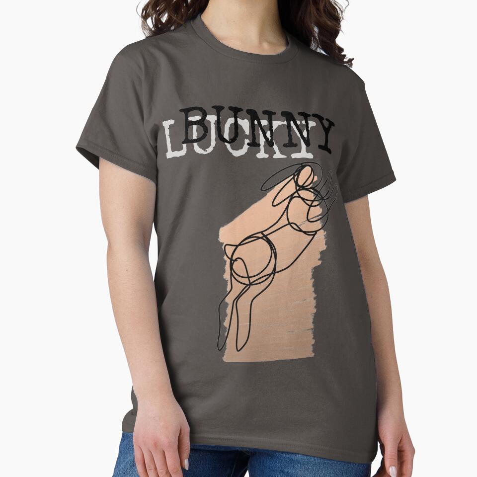 Leaping Bunny One Line Minimalist Art by NftyThreads