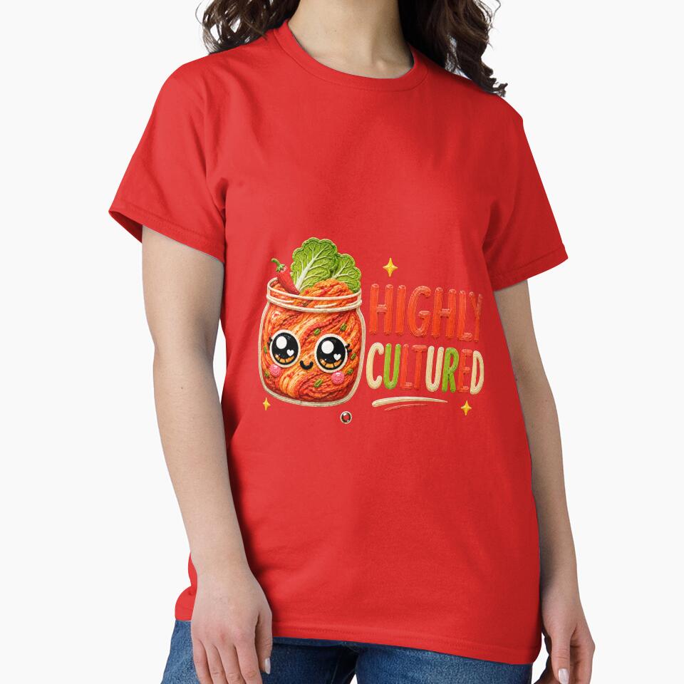 Highly Cultured Cute Kimchi Kawaii Food Pun by Liv Solara