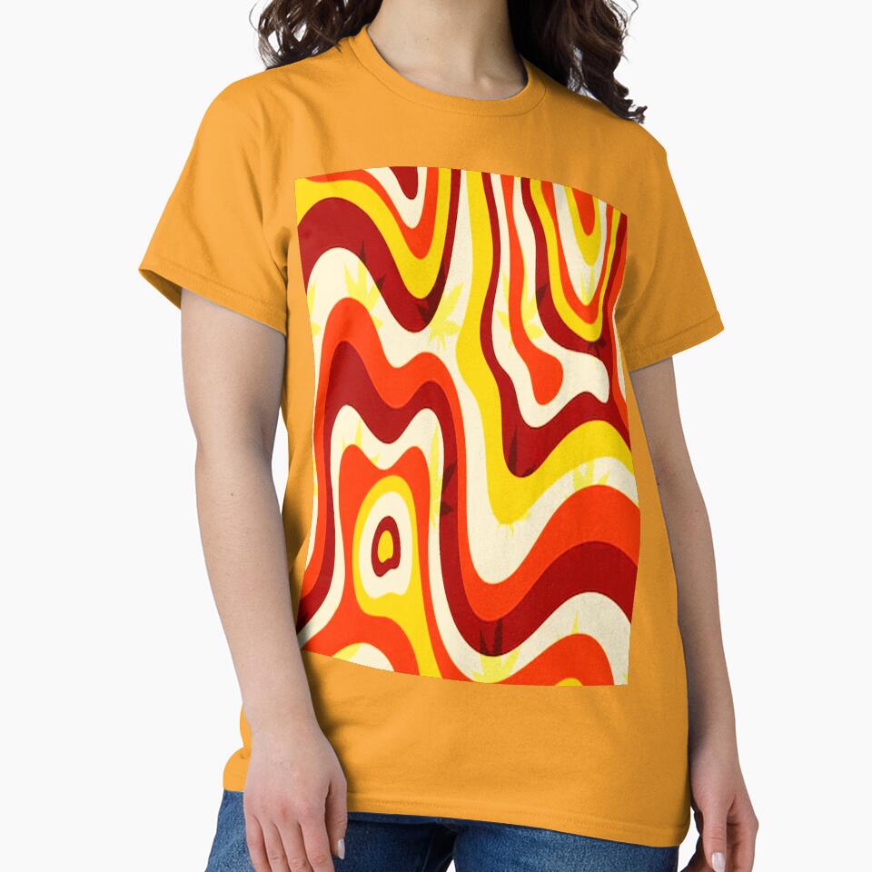 70's waves and leaves. by ArtHistoryPrint