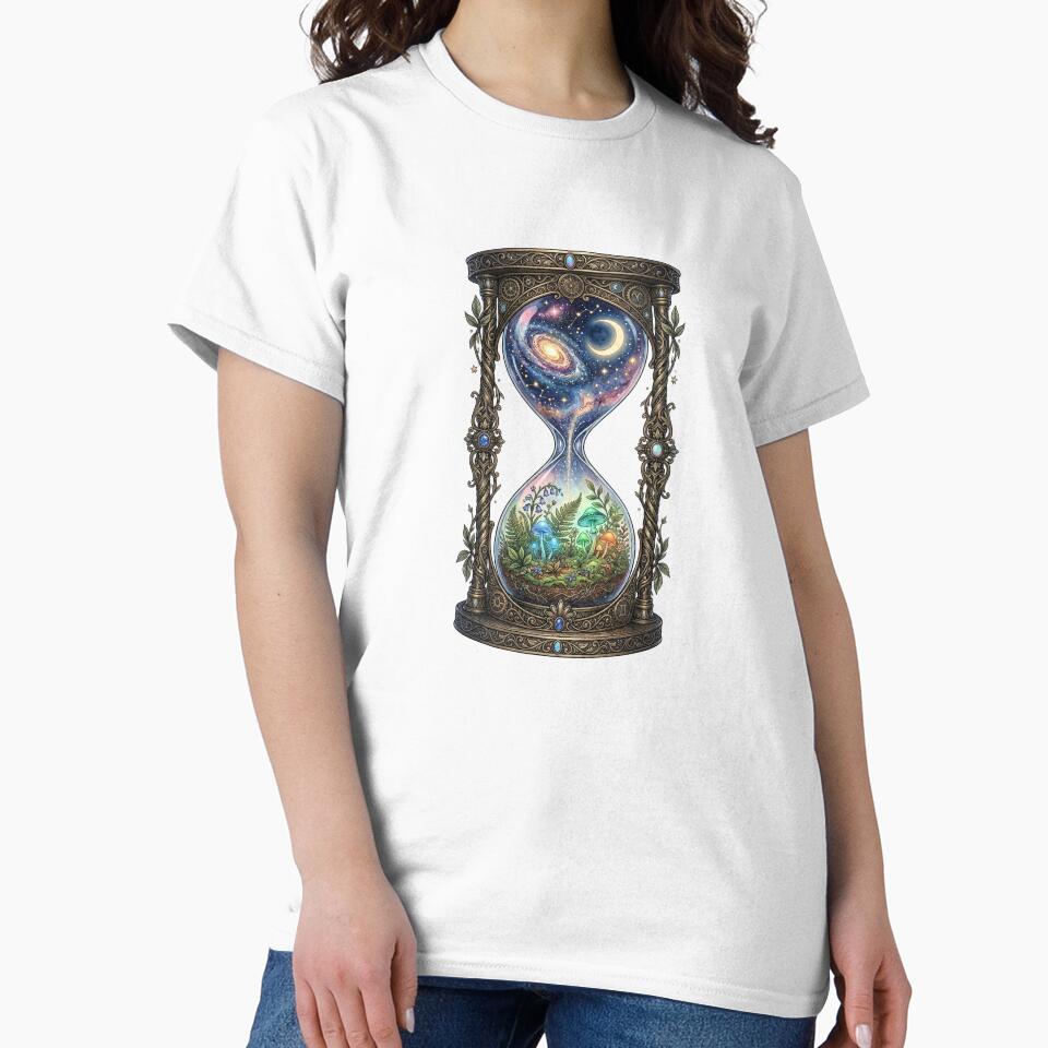 Celestial Galaxy Hourglass Glowing Mushroom Terrarium by Ortsas