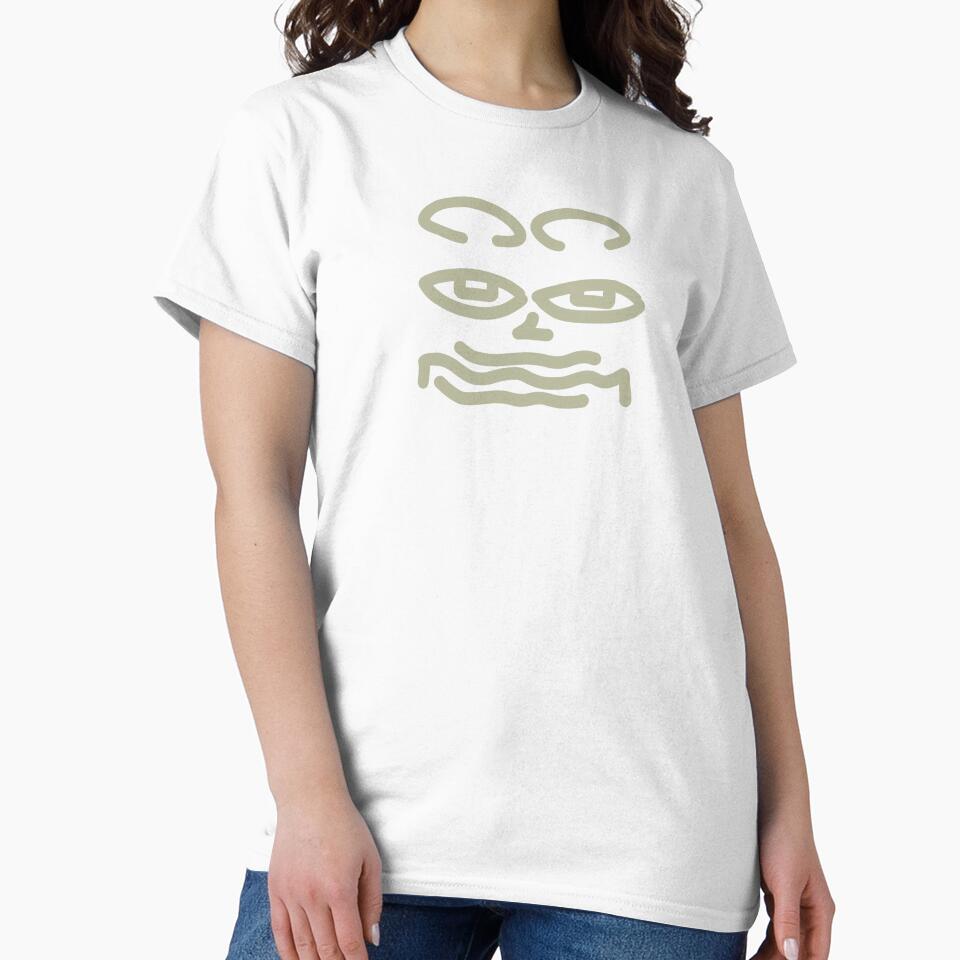 Minimalist Doodle Face – Neutral Abstract Line Art Character by felipemaldonadoart