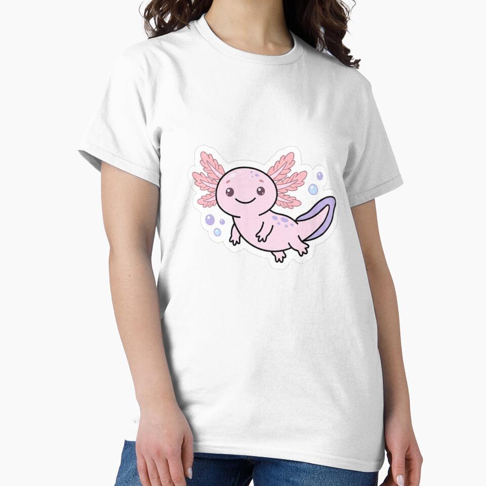Smiling Axolotl Pink Gills Aquatic Cute Pet Sticker by NeonNerd Studio