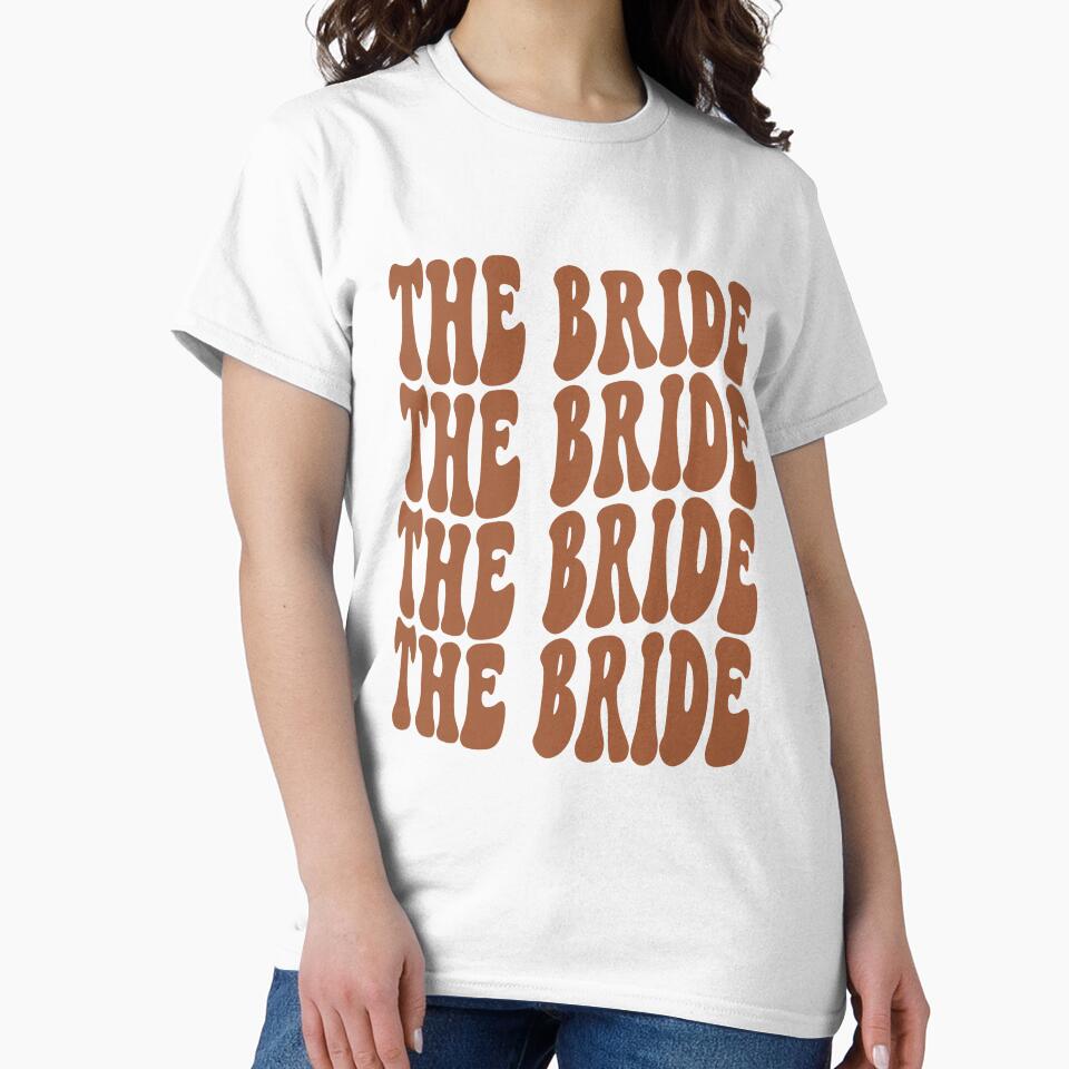 The Bride Terracotta Retro Graphic Bridal Party Gifts for Bachelorette Party by mysticblvd