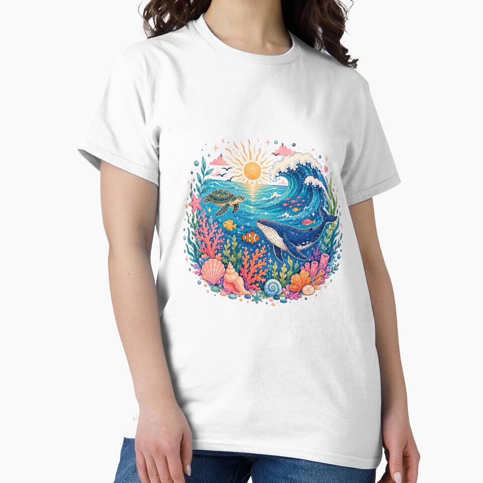 Colorful Ocean Dreams – Marine Life Aesthetic Design by ColorNest Designs