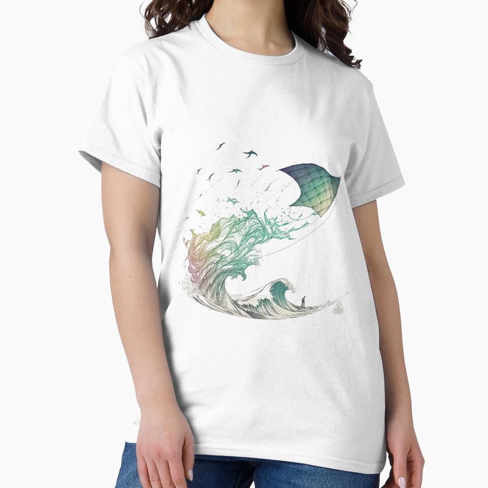 line art wave kite by Richstd
