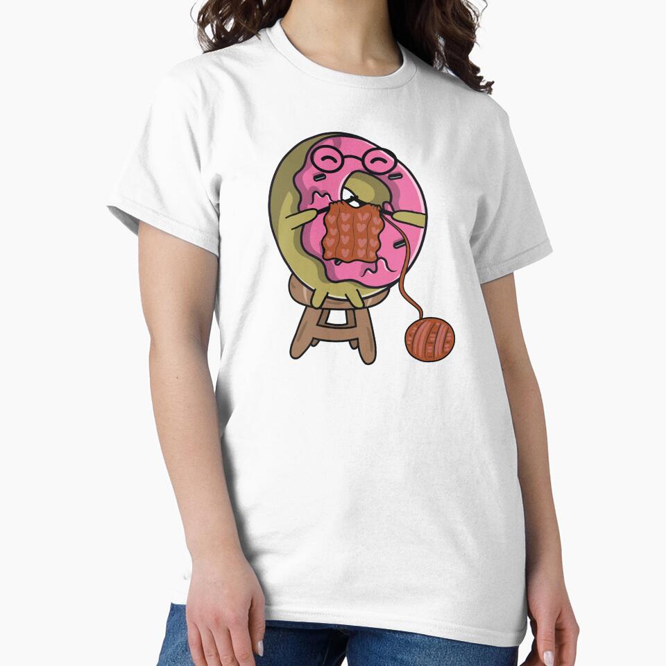 Funny donut mom knitting and sewing wool by Donutlovers