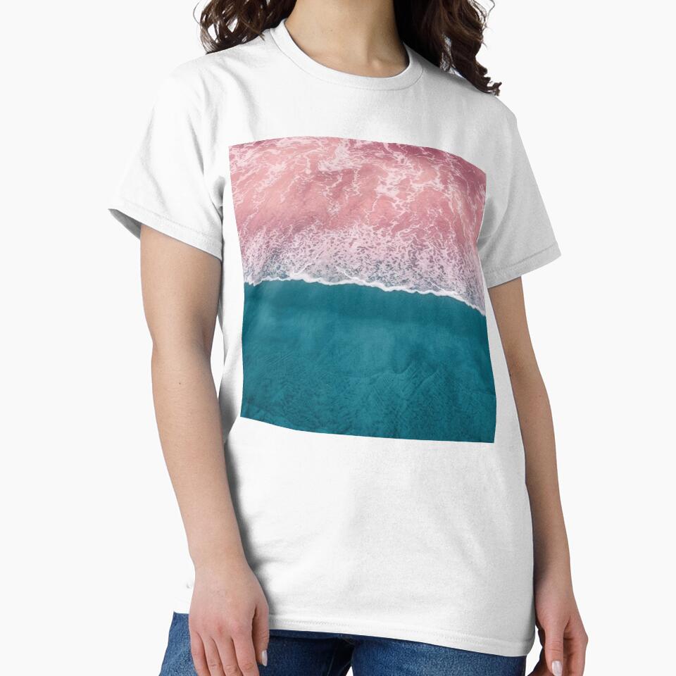 Pink and Blue Aesthetic Pretty Ocean Waves Pastel Beach Aerial Coastal / Ocean texture / Shore / Travel / Explore / Water / Vacation / Sea Wave/ Nature Lover by TeenLake