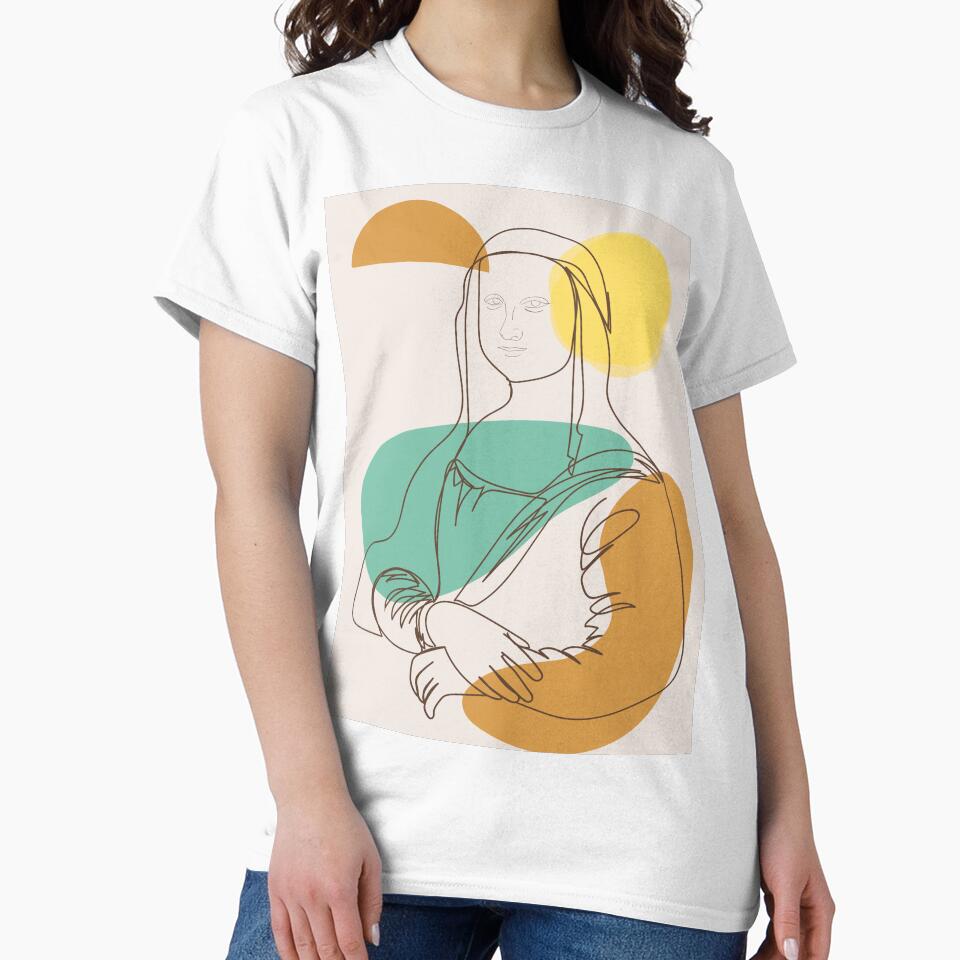 minimalist monalisa one art line by Agha-Arts