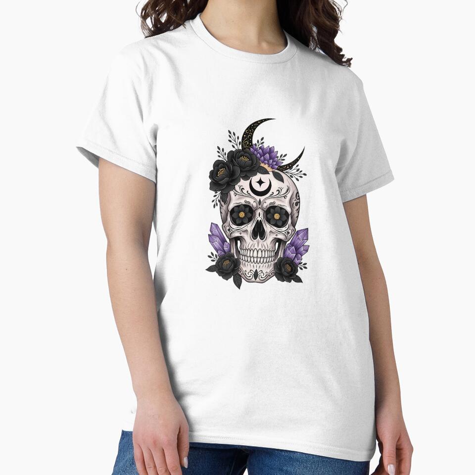 Skull Flower Moon Gift by IllumeInk