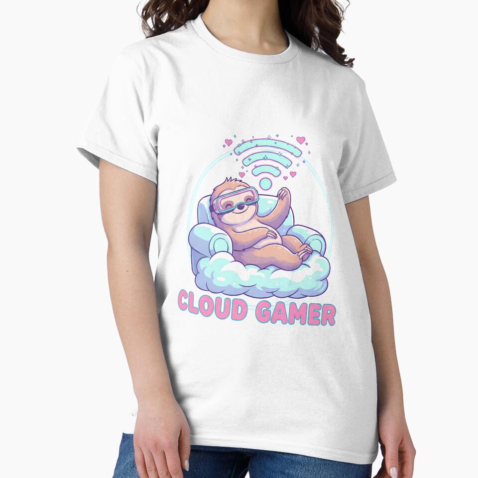 Cloud Gamer Sloth – Cute Gaming Sloth with VR Goggles | Funny Cloud Gaming Design by PT PROJECT