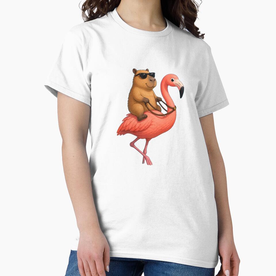 capybara flamingo by Gokuxtreme