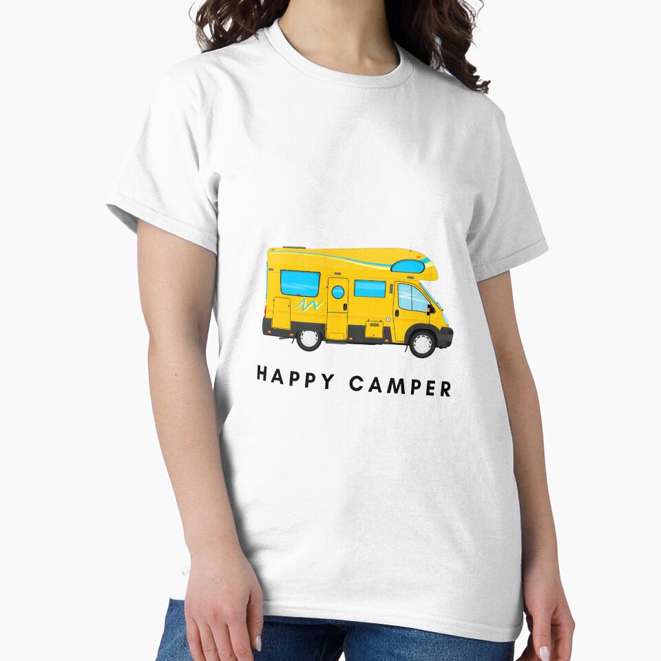 Happy Camper Quote, special gift for Campers or Van lifers, Modern Nomads, Van Lovers, Mountaineers by popotamfriends