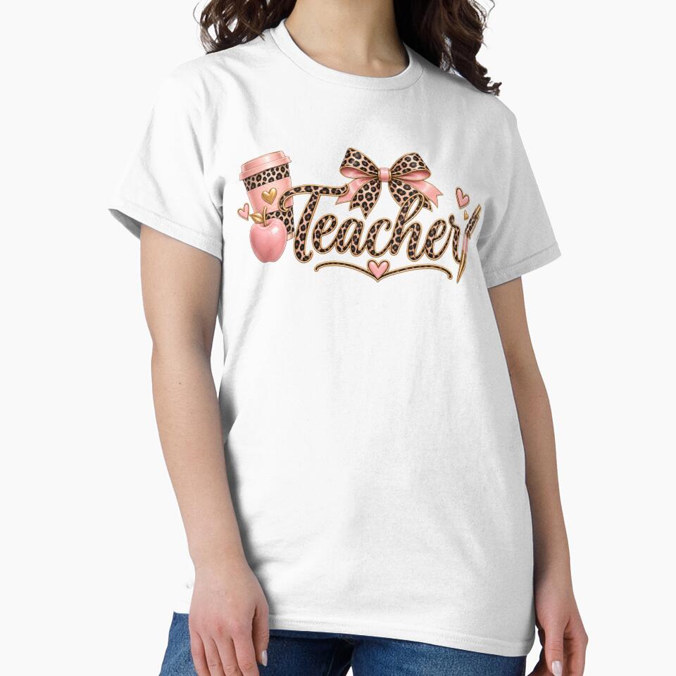 Leopard Print Teacher – Chic Pink Teacher Aesthetic by HO•Designs