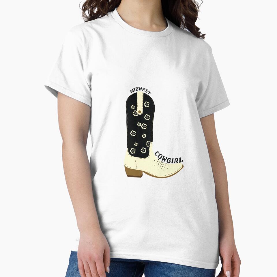 Black Cowgirl Boot Midwest by ChloeLynArt