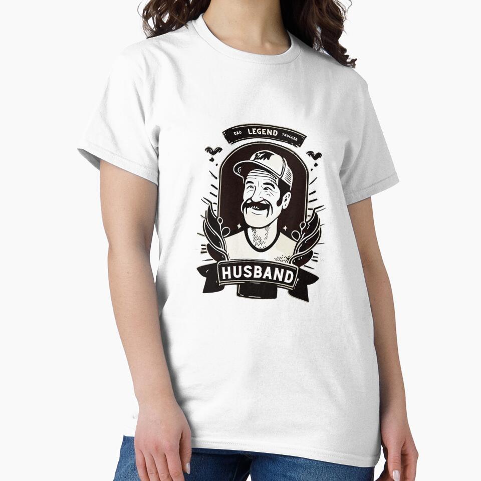 Husband Dad Trucker Legend V4 by JPMprints