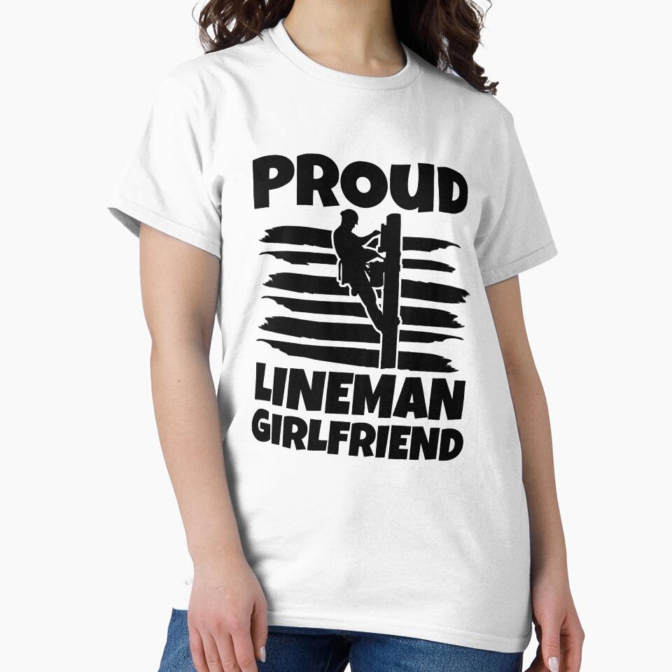 Proud Lineman Girlfriend Powerline Worker by Maria Garcia