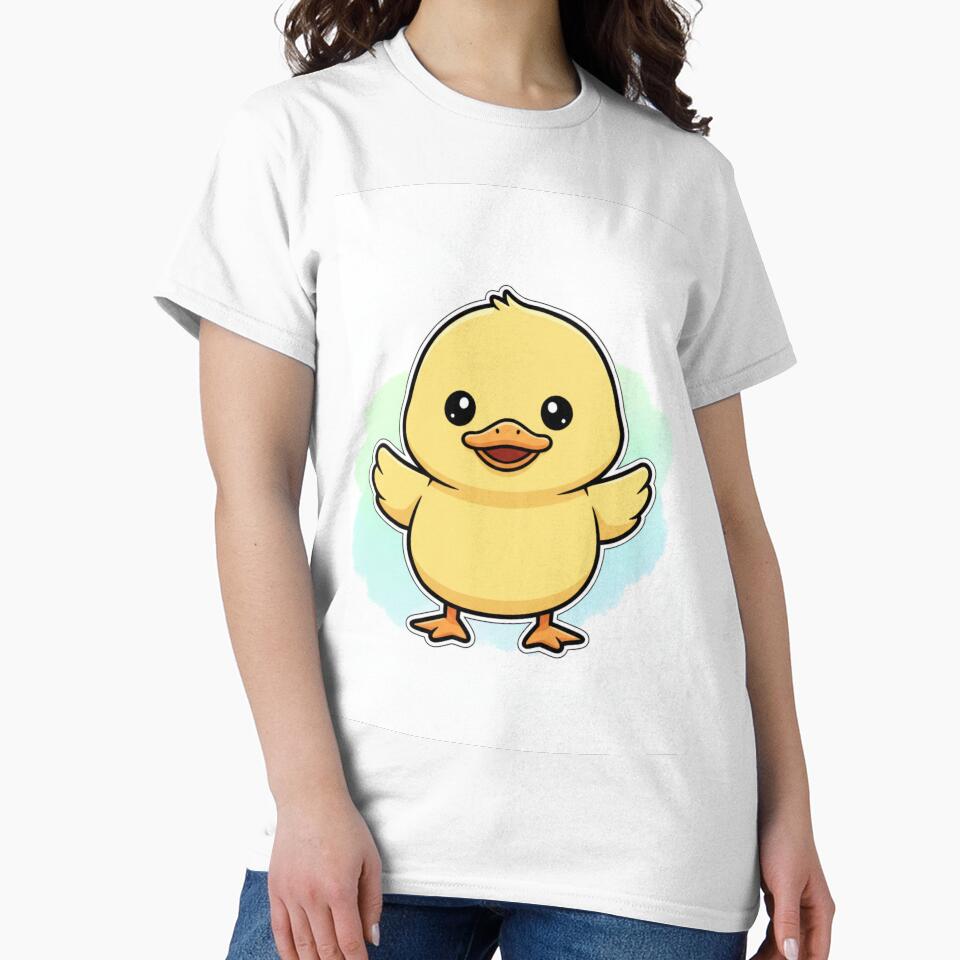 Funny Duck Mascot – Cute Yellow Duck Cartoon by Chicbyvalde973