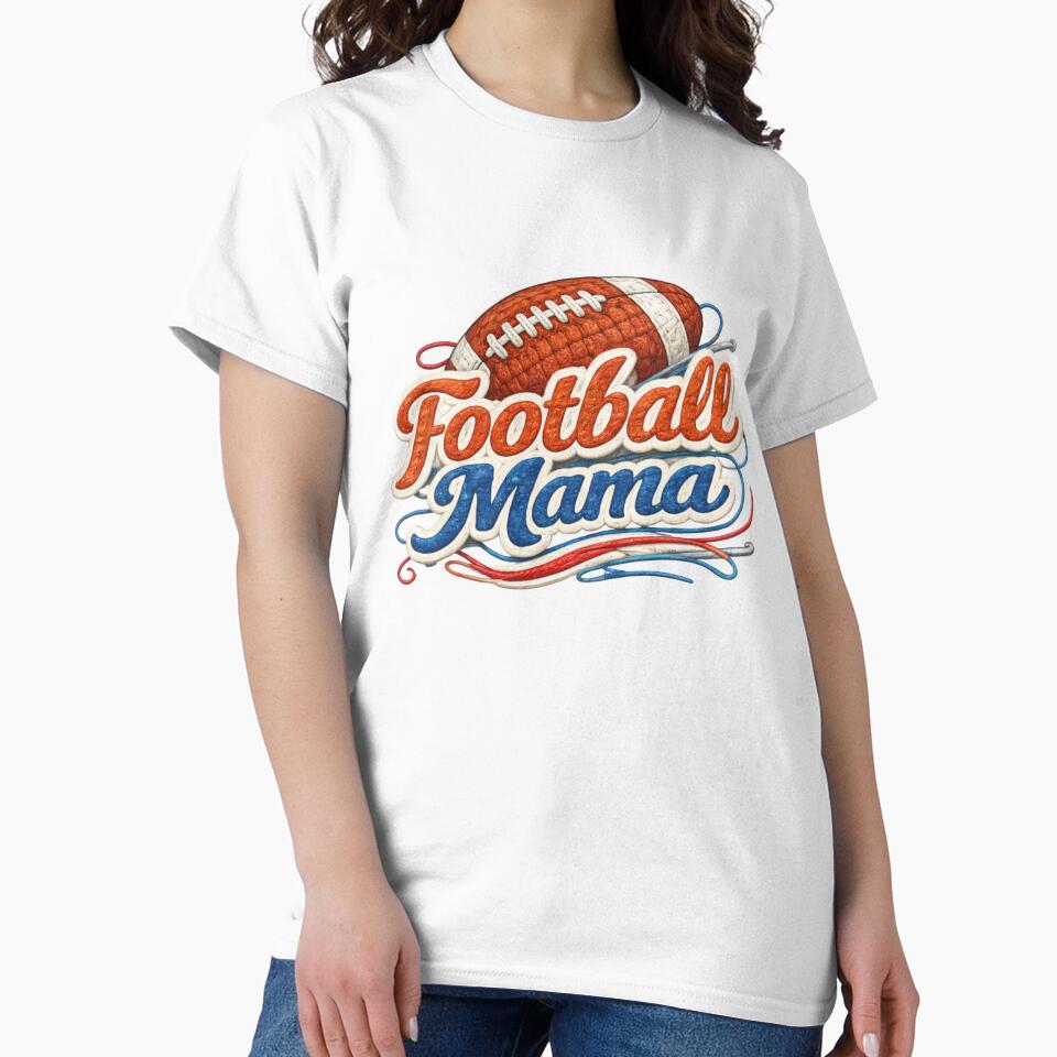 Football Mama – Retro Embroidered Patch by VikArt7