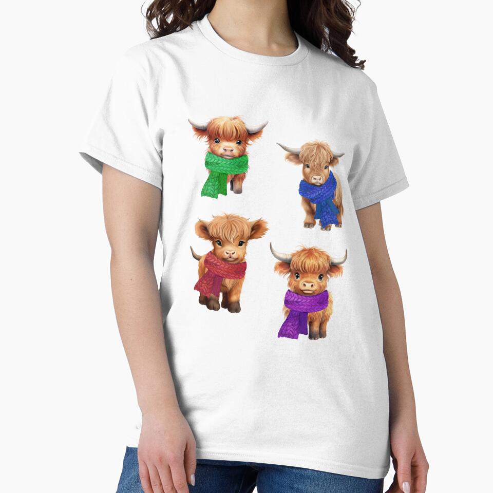 Baby Highland Cows Wearing Scarfs by TheAnimalZ00