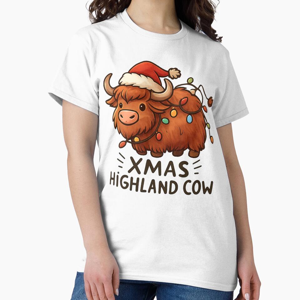 Xmas Highland Cow by clarkfraser