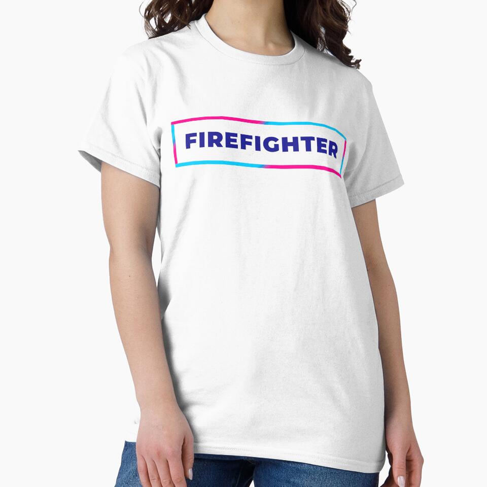 Firefighter retro colorful frame by SVPOD