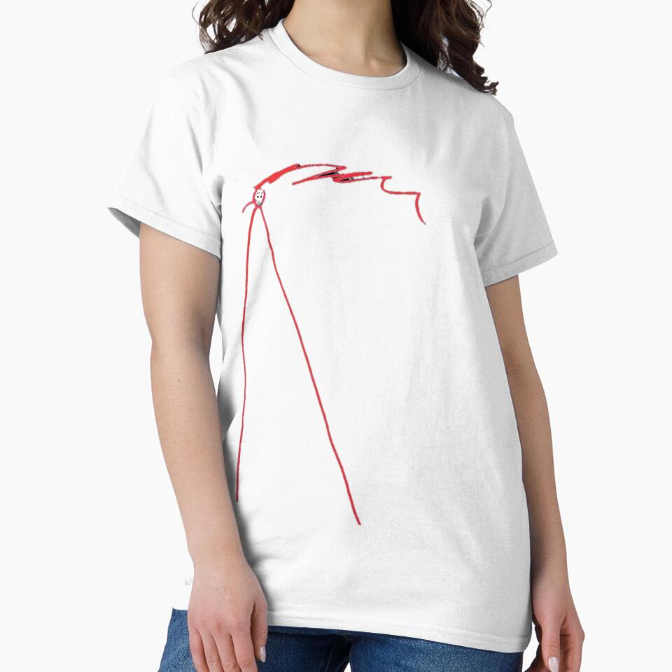 Minimalist Red Line Drawing, Abstract Figure Art | Panter by LittleHandsBigWorld