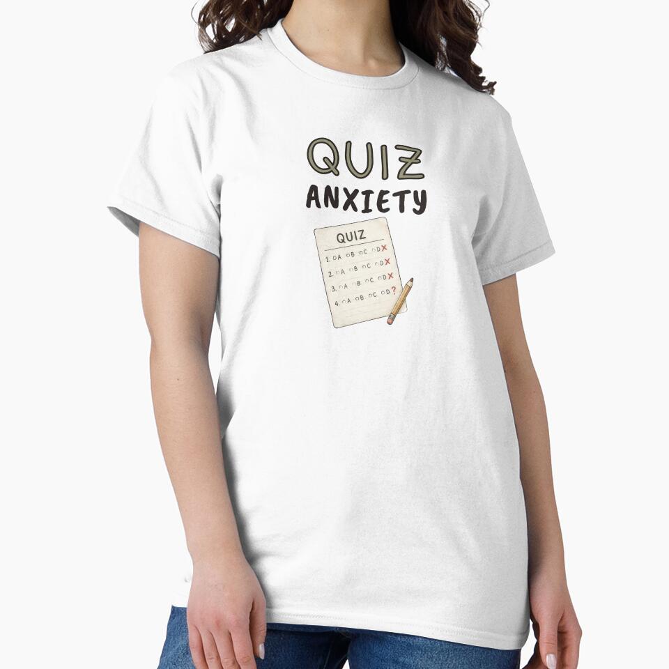 Quiz Anxiety – University Student Humor by ChernotytskaArt