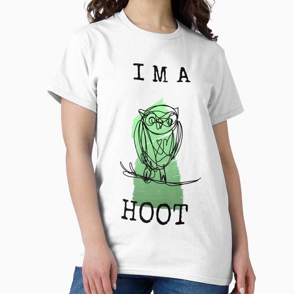 I M A Hoot Owl One Line Art by NftyThreads