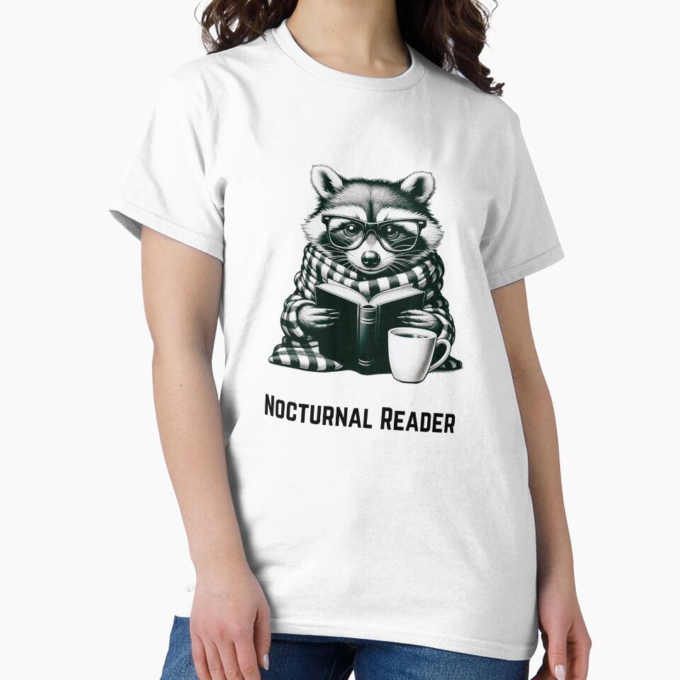 Nocturnal Reader Raccoon Lover Gift by MyCozyCorner24