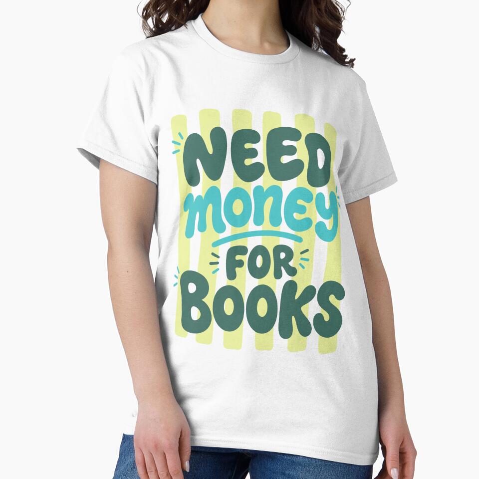 Stripes Need Money For Books, Bookish, Book Lover by vintagearttee