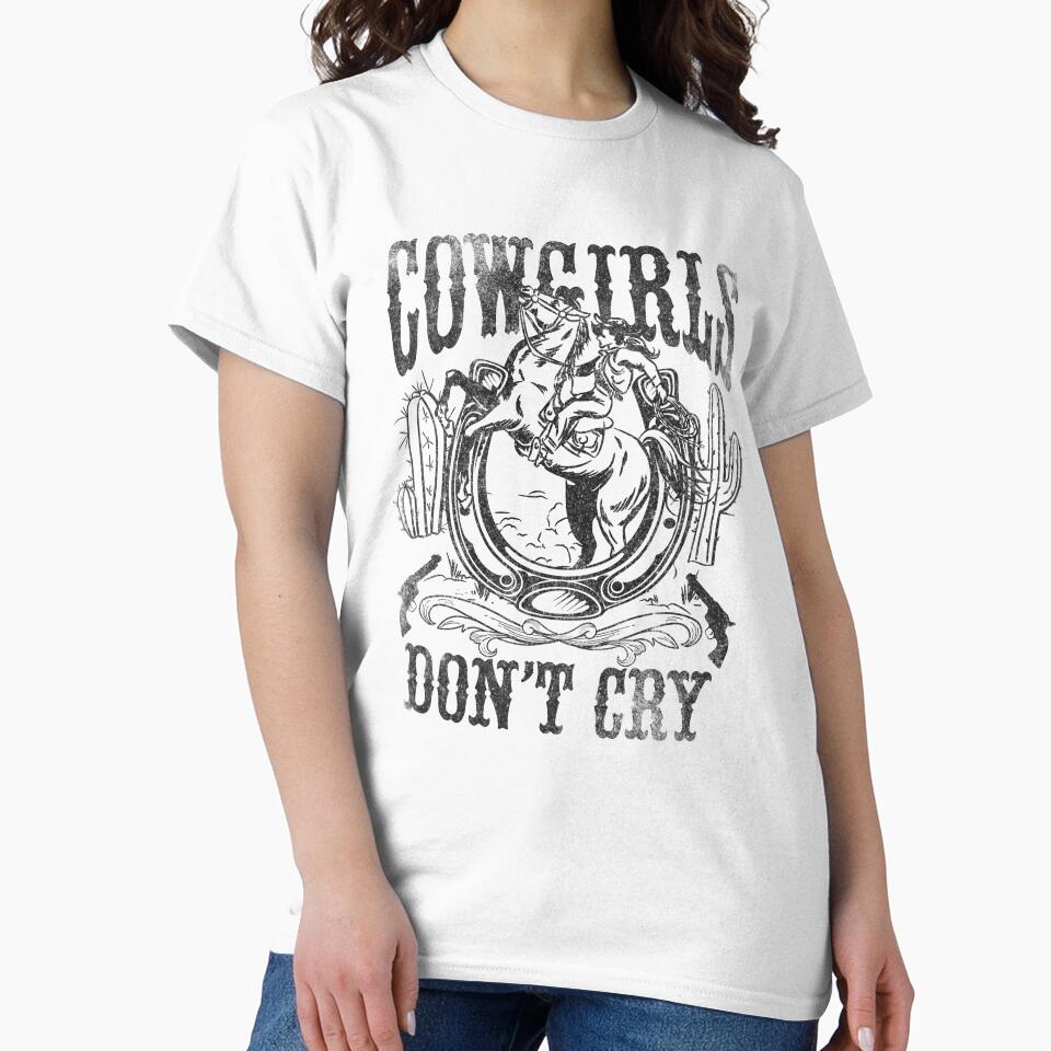 Cowgirls Dont Cry Vintage Western Graphic Art by The secret storage room