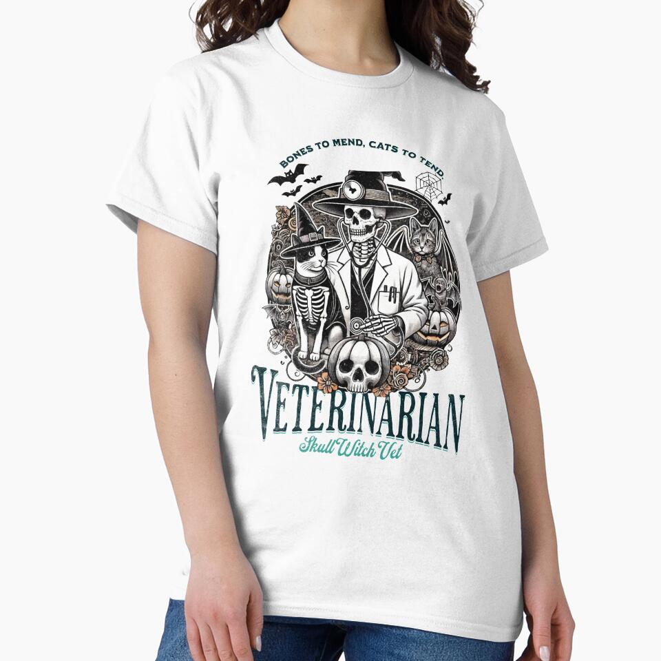 Skeleton Vet Halloween Design by peach-lab01