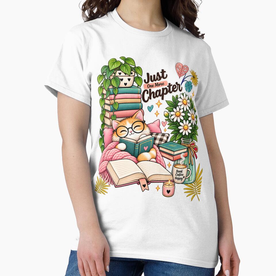 Just One More Chapter – Cozy Book Lover Cat by PaginaBrew