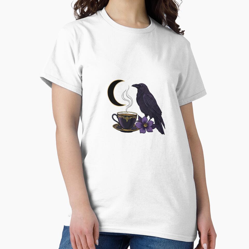 Moonlit Tea Raven Gift by IllumeInk