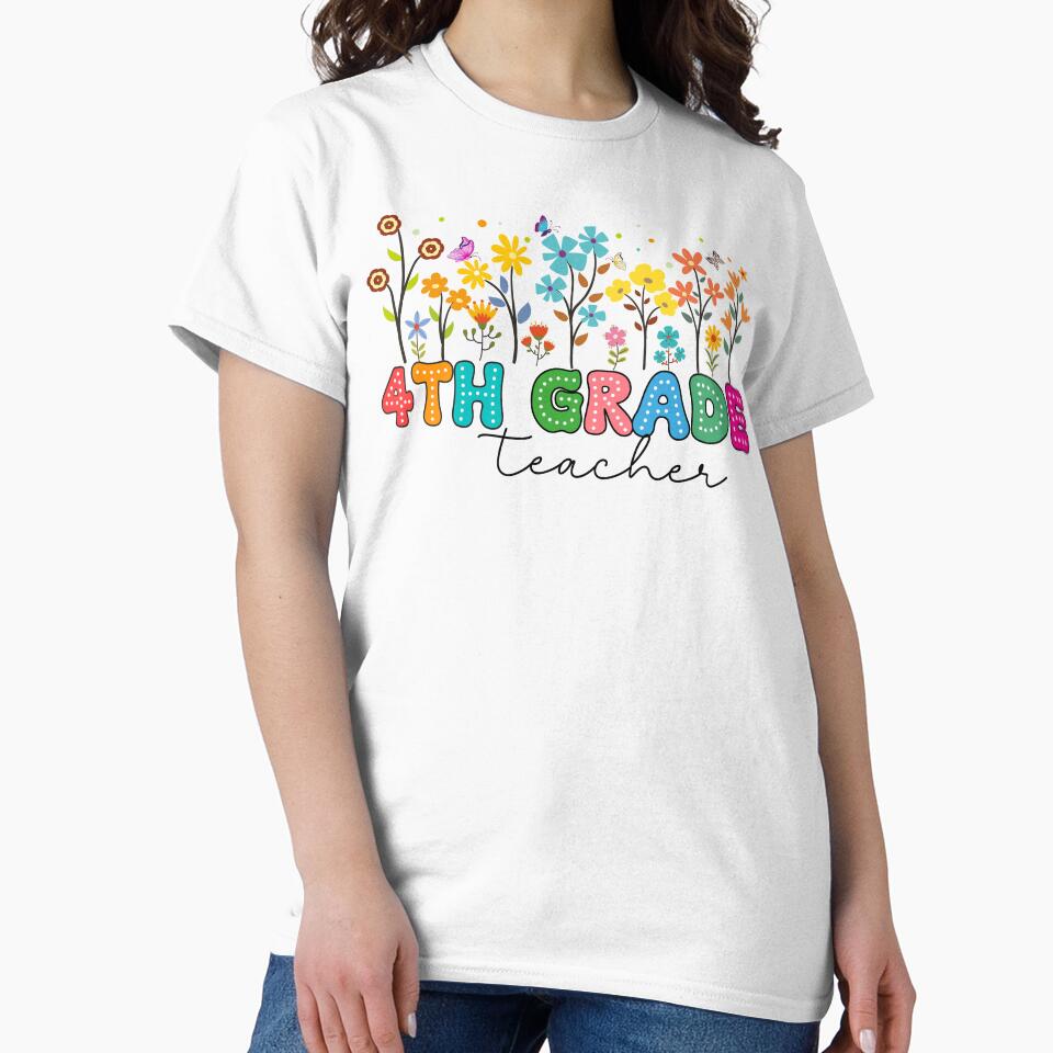 4th Grade Happy Teacher by BlissfulPrintz