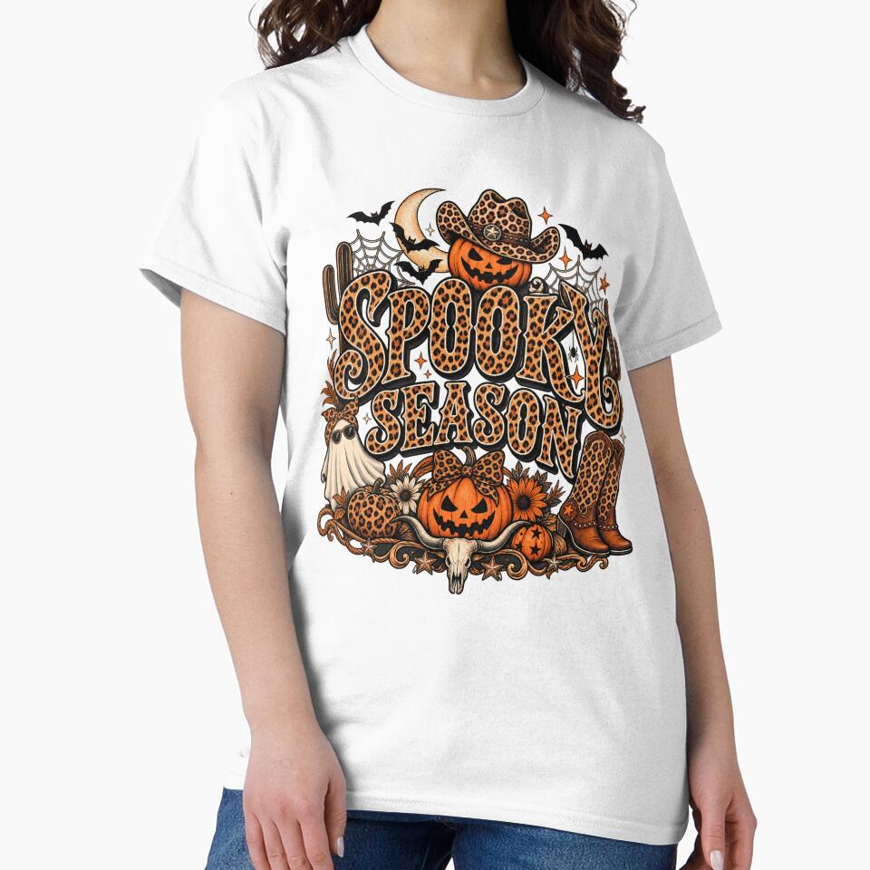 SPOOKY SEASON Leopard Print Halloween Western Cowboycore by afr-saad